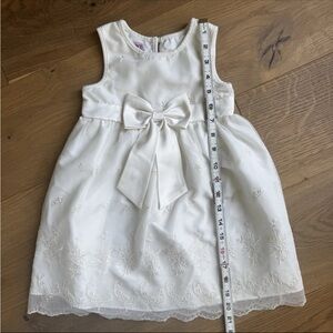 Katie M. Girls Dress 3T Ivory Sleeveless Formal Dress w/ Bow – Flower Girl